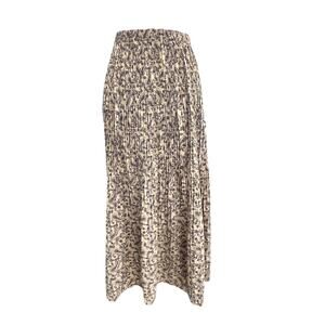 Ines De La Fressange Skirt sz Extra Small Yellow Blue Paisley Pleated Long Boho